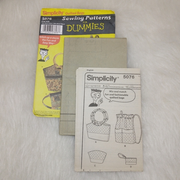 Simplicity 5076 Bags in 4 styles, Sewing for Dummies - Picture 3 of 4